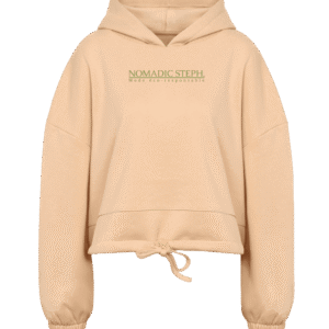 Sweat femme court à capuche - Coton écologique
