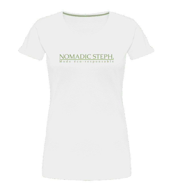 T-shirt femme court ajusté - Coton bio – Image 2